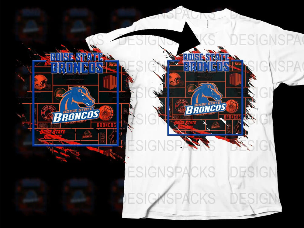 Boise State Broncos T-Shirt, College Football Fan Gear, Distressed Graphic Tee, Sports Apparel