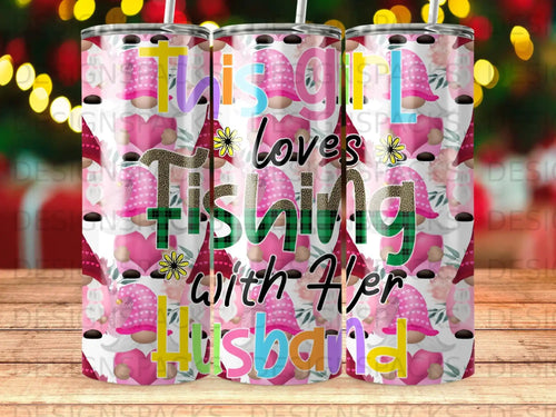 Tumbler with gnomes and text 