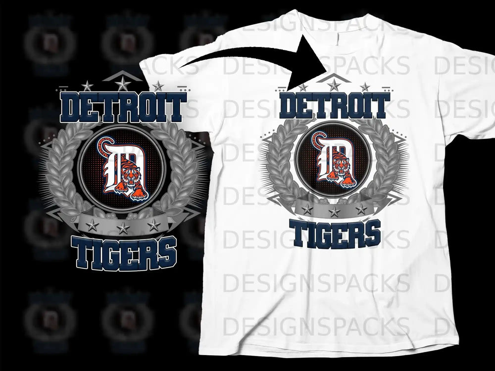 Detroit Tigers Graphic Design T-Shirt for Fans