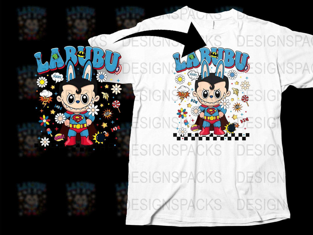 Kids Cartoon Superhero T-Shirt, Vibrant Graphic Tee, Fun Character Shirt, Boys Girls Casual Wear