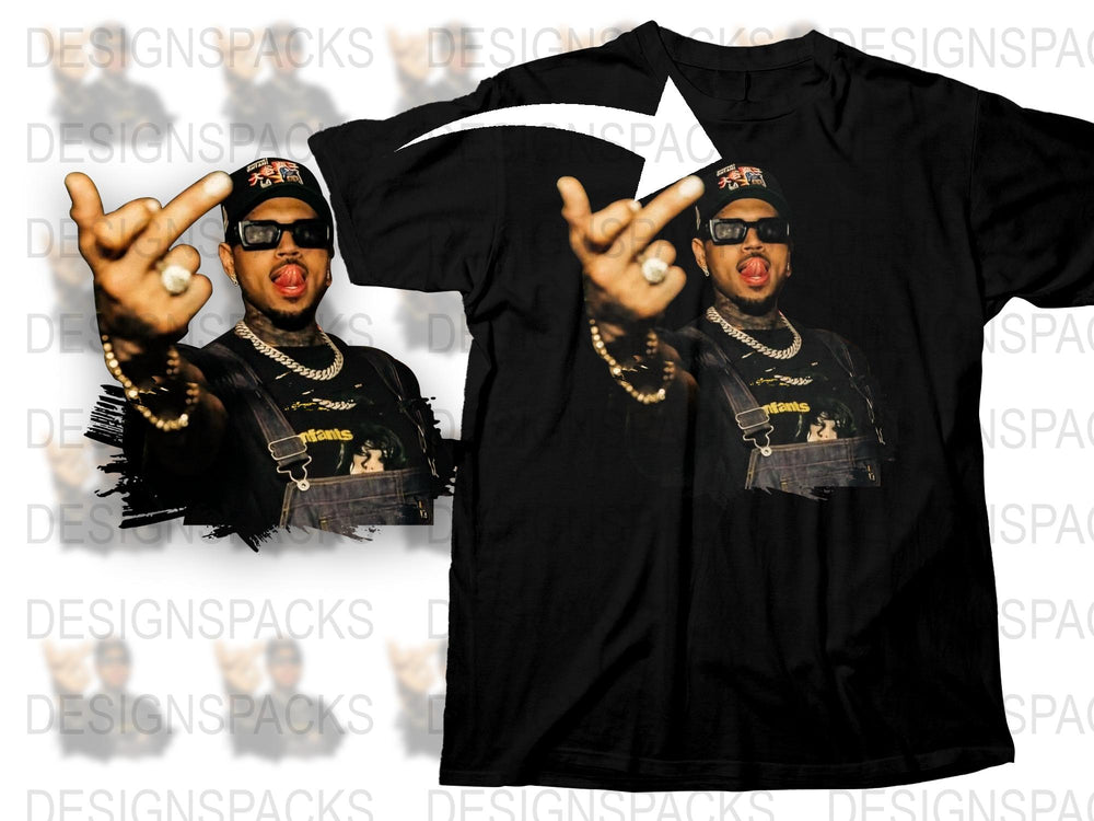 Hip Hop Graphic T-Shirt, Urban Style Tee with Bold Print Design, Unisex Black Top