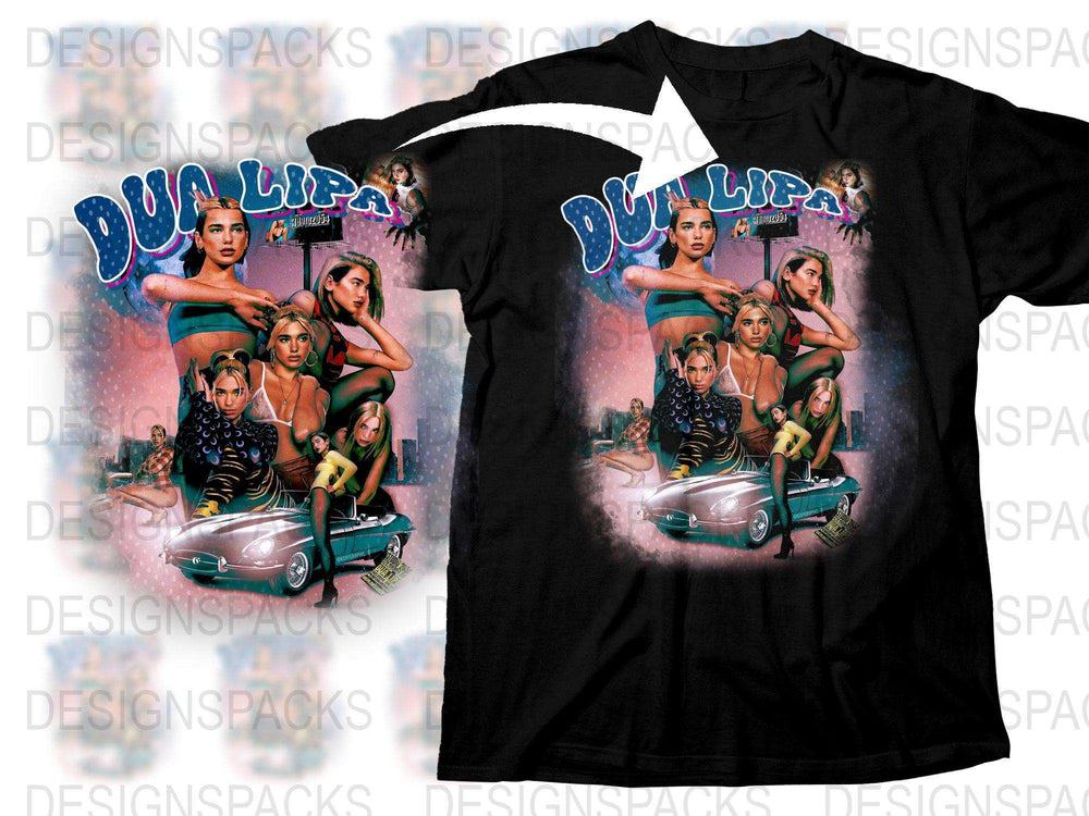 Vintage Pop Star Graphic T-Shirt, Retro Music Artist Tee, Colorful Women's Casual Top