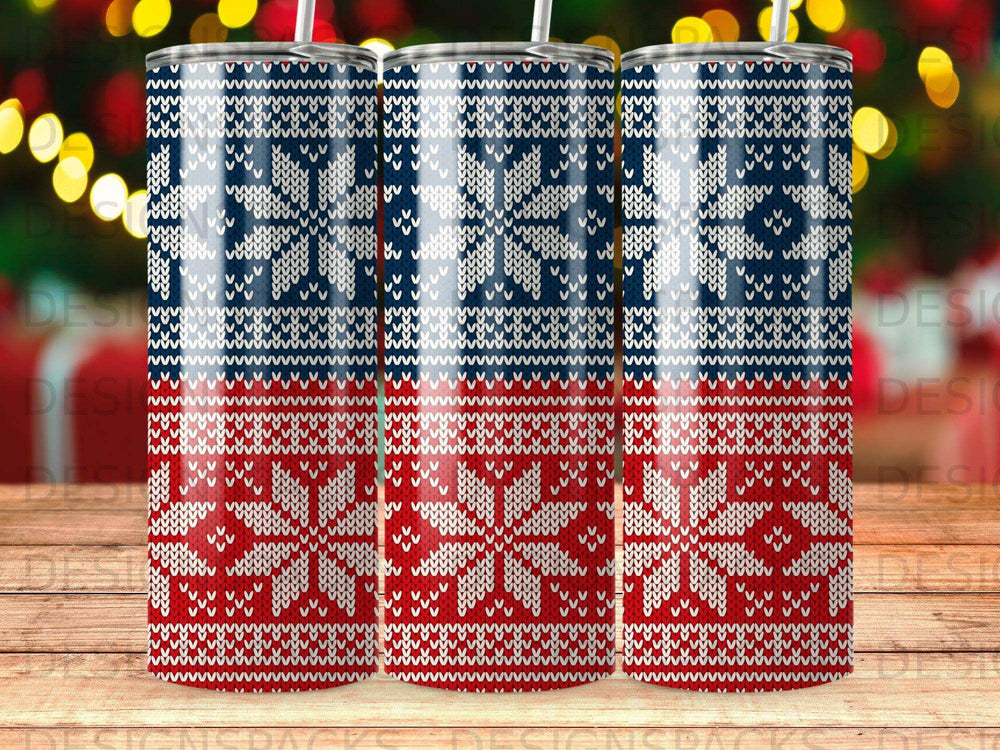 Ugly Sweater Christmas Snowflake Red Blue Design product type