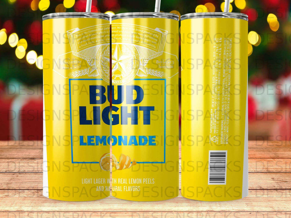 Bud Light Lemonade light lager can with real lemon peels.