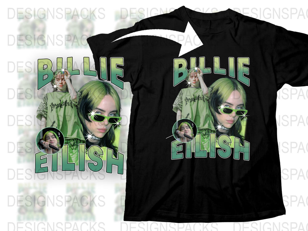 Billie Eilish T-Shirt, Pop Music Fan Merch, Graphic Tee, Stylish Unisex Apparel, Trendy Gift Idea
