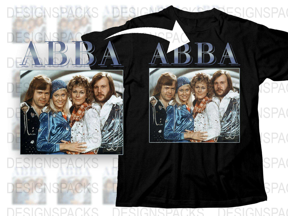Vintage ABBA Band Graphic T-Shirt, Retro 70s Music Tee, Classic Pop Group Fan Merch, Unisex Fashion Top