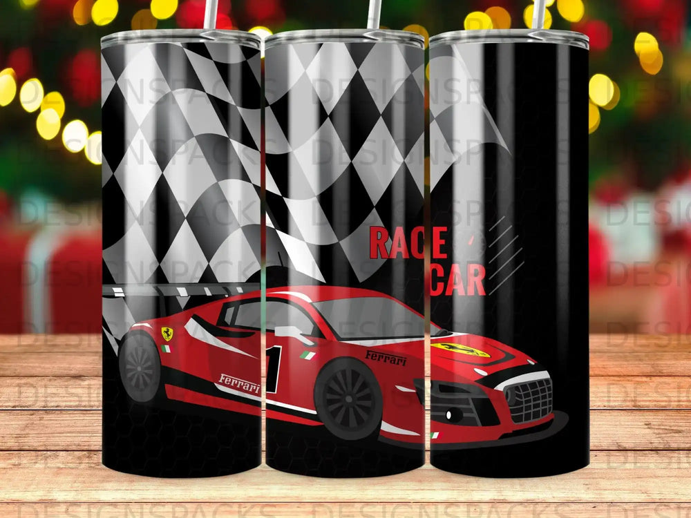 Racing Sports Car Checkered Flag Ferrari Tumbler product type