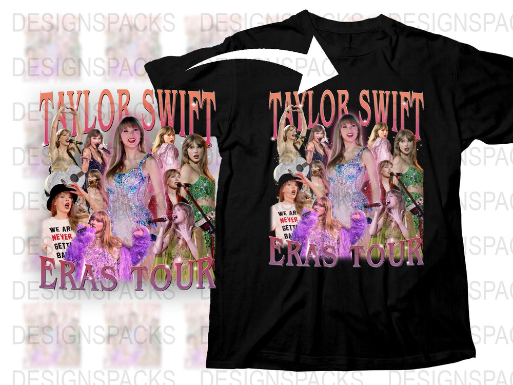 Taylor Swift Eras Tour T-Shirt, Colorful Fan Merch, Pop Concert Apparel, Casual Music Wear