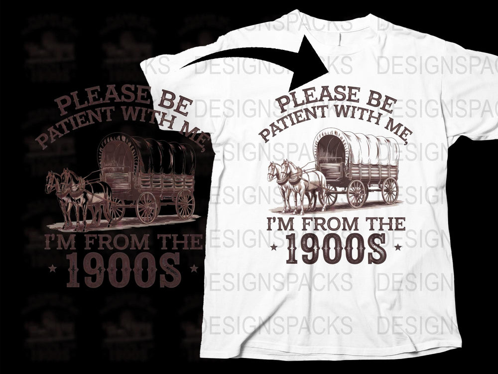 Vintage 1900s Themed T-Shirt, Funny Historical Wagon Design, Unique Graphic Tee, Unisex Fashion