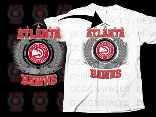Atlanta Hawks Basketball Graphic White Shirt