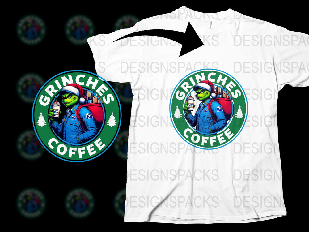 Grinches Coffee Parody T-Shirt, Funny Christmas Graphic Tee, Unisex Holiday Shirt Design
