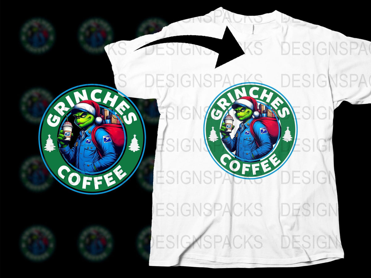 Grinches Coffee Parody T-Shirt, Funny Christmas Graphic Tee, Unisex Holiday Shirt Design