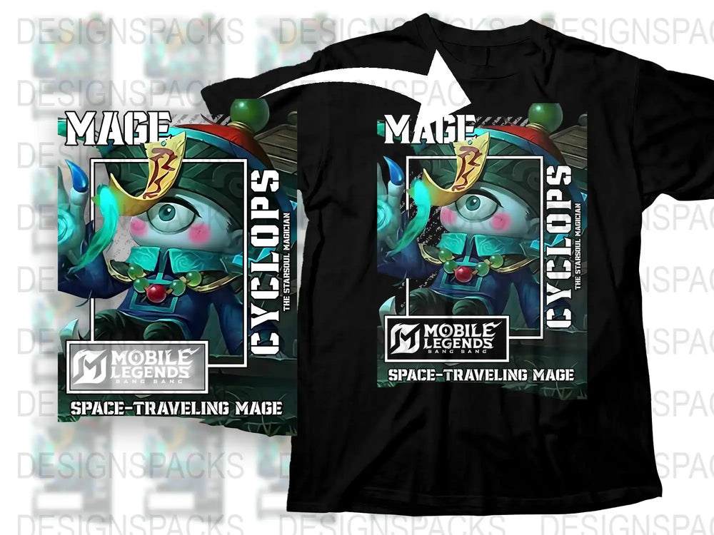 Cyclops Mobile Legends T-Shirt, Space-Traveling Mage Graphic Tee, Unisex Gamer Apparel, Fantasy Character Shirt