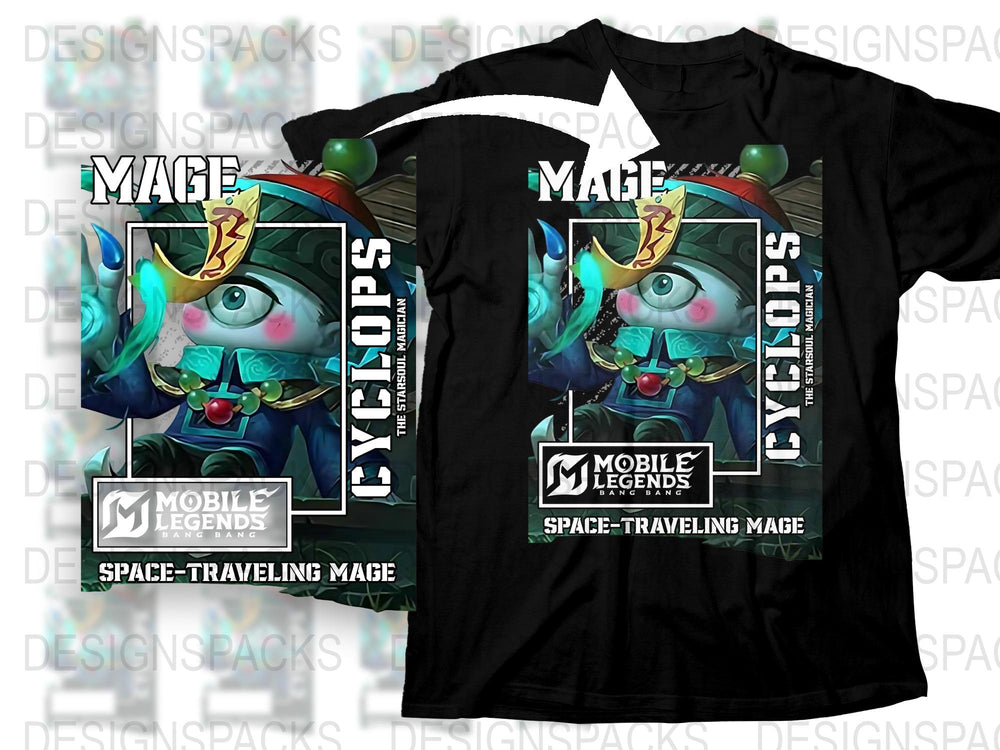 Cyclops Mobile Legends T-Shirt, Space-Traveling Mage Graphic Tee, Unisex Gamer Apparel, Fantasy Character Shirt