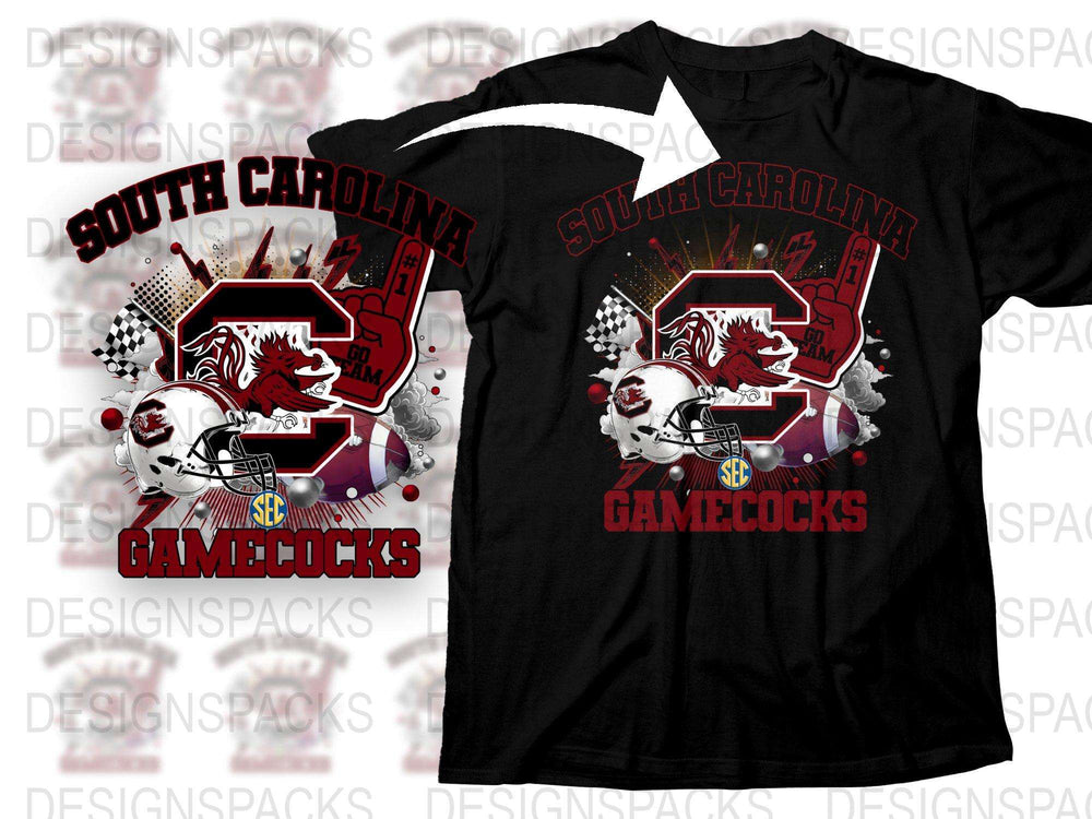 South Carolina Gamecocks T-Shirt, SEC Football Fan Apparel, Vintage Style Graphic Tee, Sports Team Merchandise, Unisex Clothing