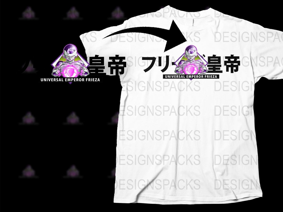 Universal Emperor Frieza Anime T-Shirt, Graphic Tee, Japanese Text, Fan Merchandise, Collector Apparel