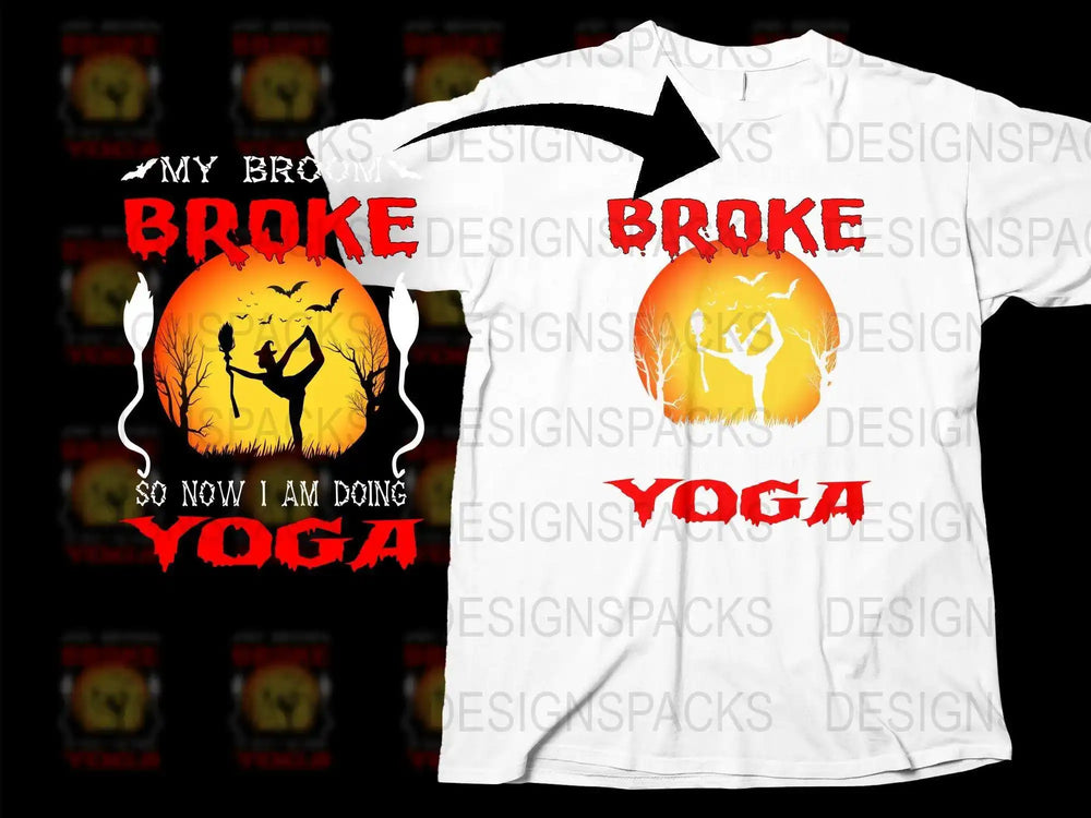 Funny Yoga T-Shirt, Broke So Doing Yoga, Lion Graphic Tee, Unisex White Yoga Shirt, Casual Yoga Wear, Yoga Lover Gift, Cool Animal Tee