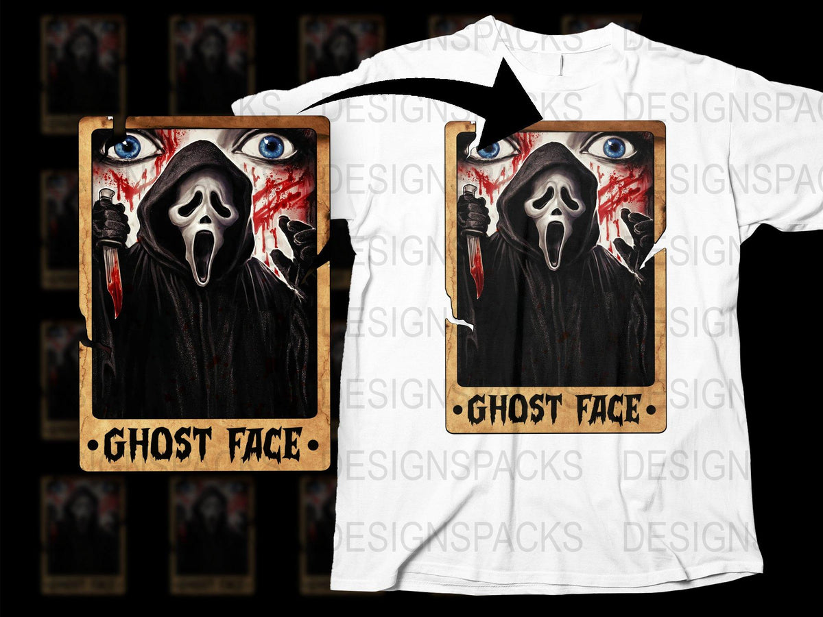 Ghost Face Horror T-Shirt, Scary Movie Fan Tee, Unisex Graphic Tee, Halloween Costume Idea
