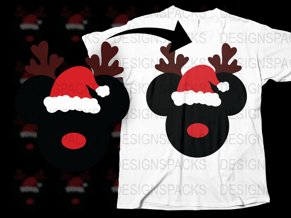 Festive Reindeer Christmas T-Shirt, Cute Holiday Rudolph Graphic Tee, Unisex Winter Apparel