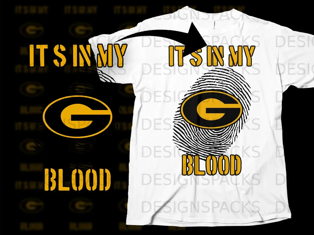 It's In My Blood Design T-Shirt For Sale Now