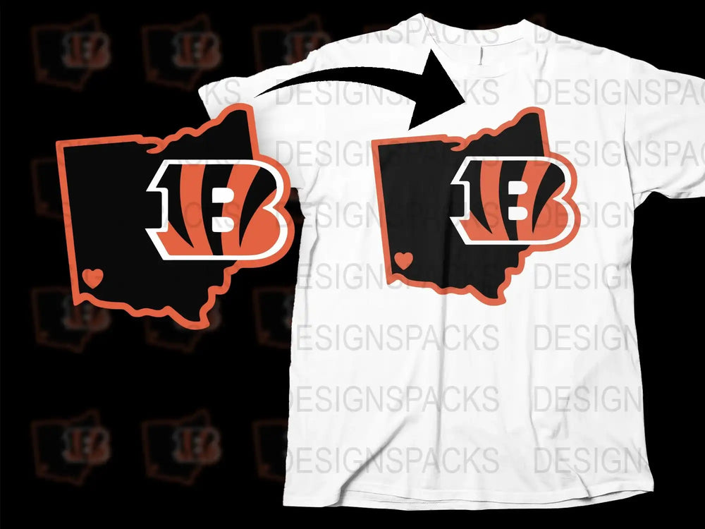 Orange and Black State Outline Graphic T-Shirt, Unisex Fashion Tee, Casual Sporty Style Shirt, Unique Gift Idea