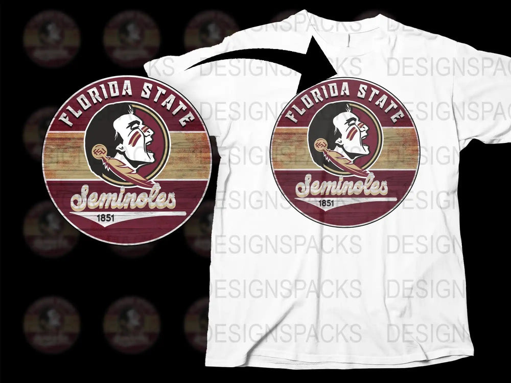 Florida State Seminoles T-Shirt, Vintage Logo, College Football Apparel, Unisex White Tee