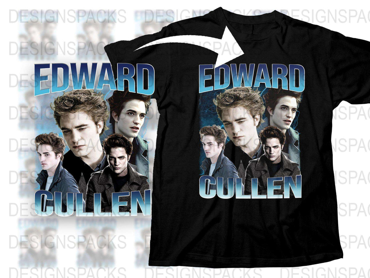 Edward Cullen Graphic T-Shirt, Vampire Movie Fan Tee, Cool Fantasy Film Merch, Unisex Clothing