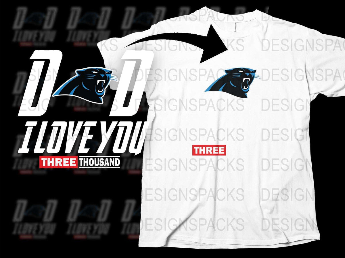 Panther Graphic T-Shirt, I Love You Three Thousand Tee, Movie Quote, Unisex Cotton Shirt, Fan Gift Idea