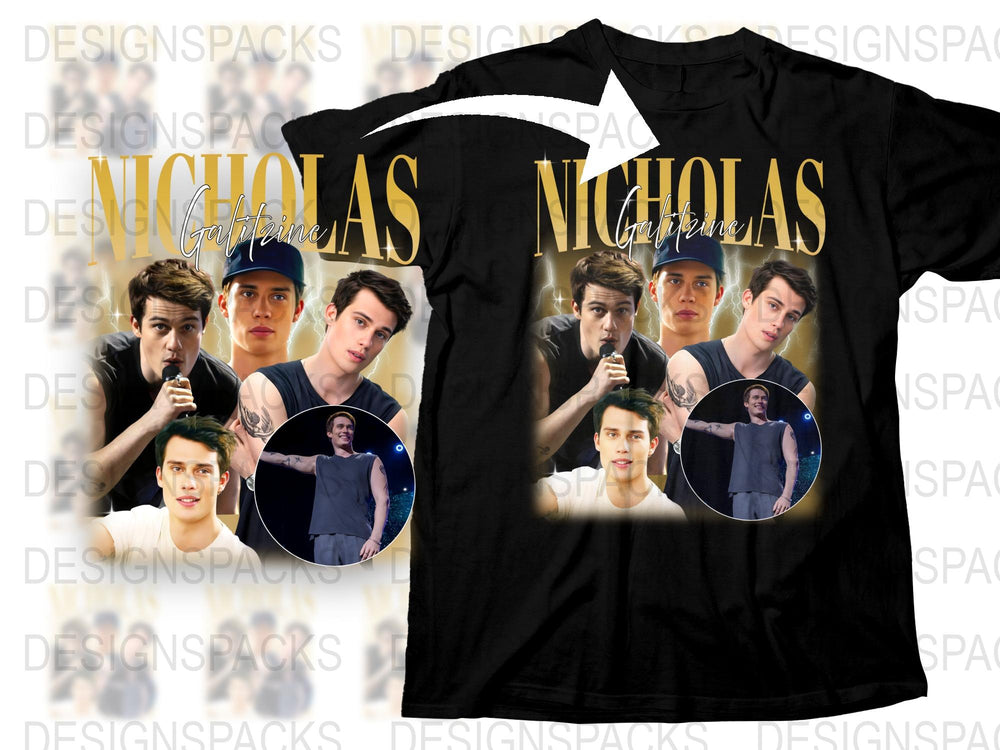Custom Nicholas Fan T-Shirt, Multiple Poses Design, Personalized Name Tees, Unique Gift Idea