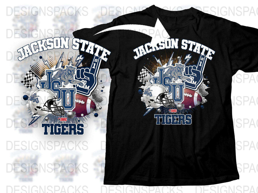 Jackson State Tigers T-Shirt, JSU Football Graphic Tee, Black Sports Fan Apparel, Collegiate Team Shirt, Unisex Tailgate Clothing