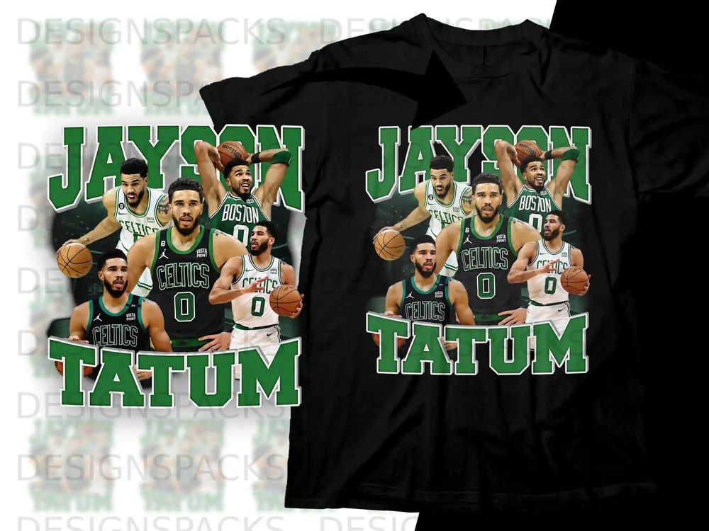 Jayson Tatum Celtics basketball graphic tee.