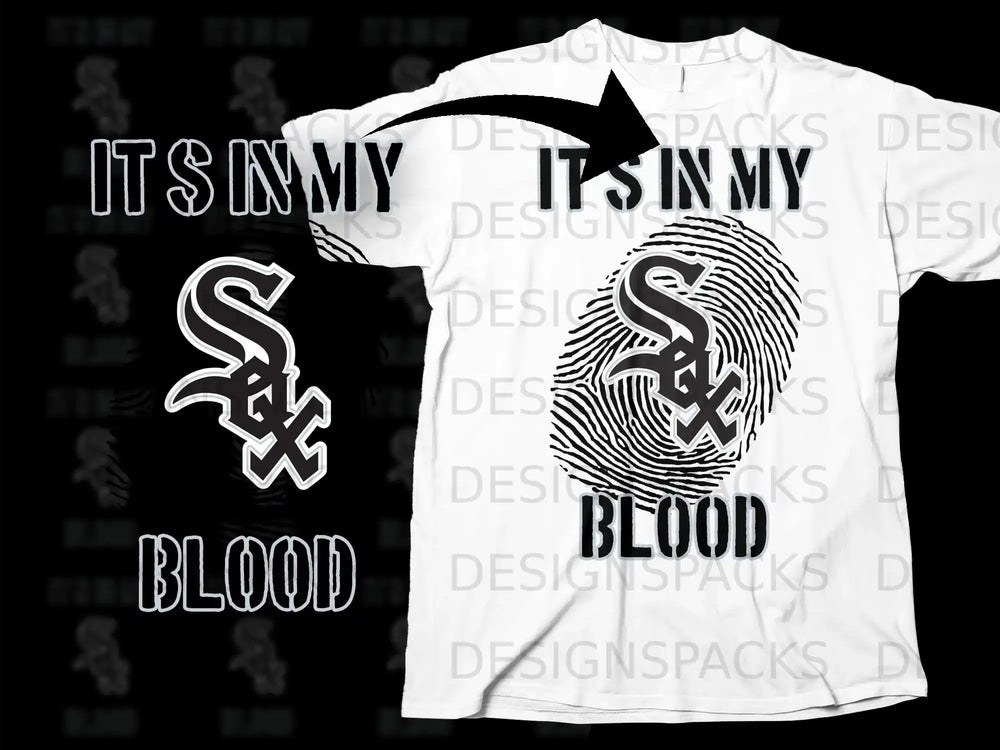 It's In My Blood White Sox T-Shirt