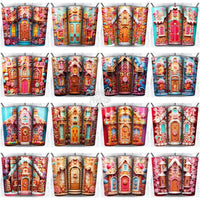 Load image into Gallery viewer, 98 Gingerbread House Christmas Tumbler Wrap Bundle Jpg
