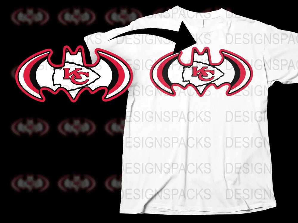 Kansas City Football Team Logo T-Shirt, Red and White Graphic Tee, Sports Fan Apparel, Unisex Clothing