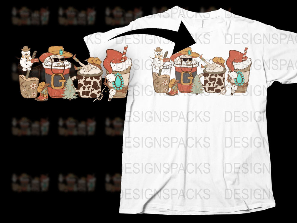 Cute Cowboy Cats T-Shirt, Funny Cat Lover Gift, Unique Graphic Tee, Animal Cartoon Shirt, Unisex Adult Clothing