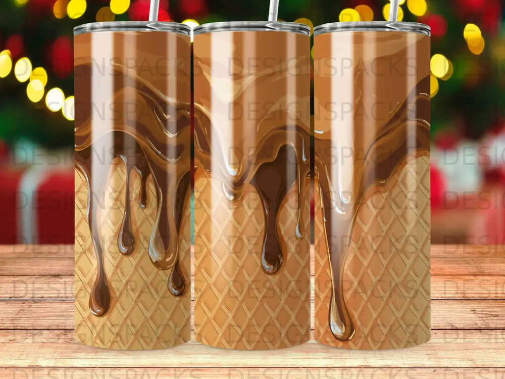 Sweet Waffle Cone Chocolate Drip Pattern Drinkware product type