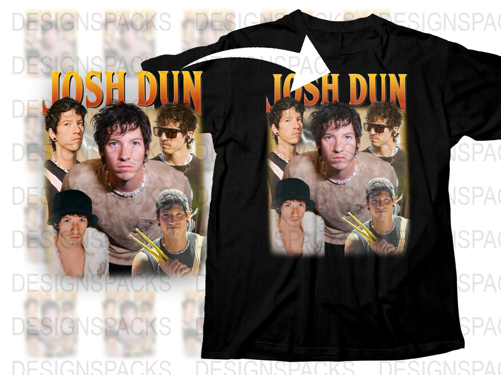 Josh Dun Fan T-Shirt, Drummer Graphic Tee, Music Band Tribute, Unisex Cotton Shirt, Gift for Music Lovers, Unique Design Top