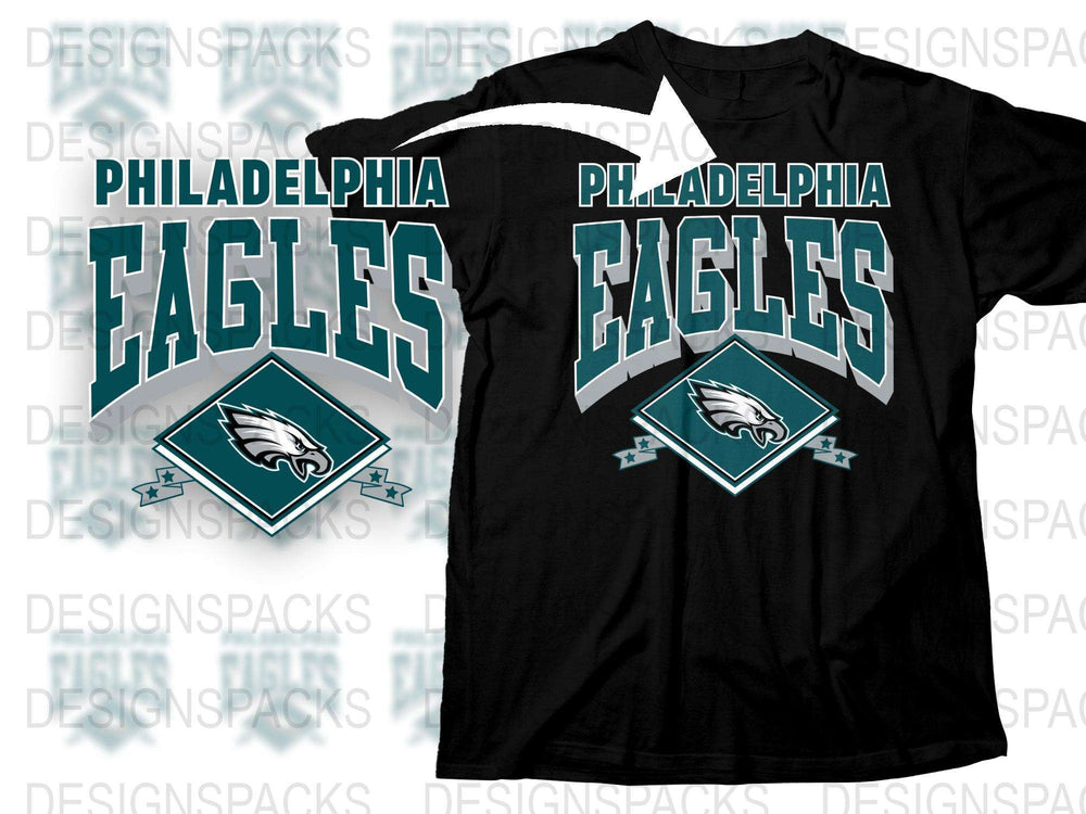 Philadelphia Eagles T-Shirt, NFL Team Logo Graphic Tee, Sports Fan Apparel, Casual Streetwear Style