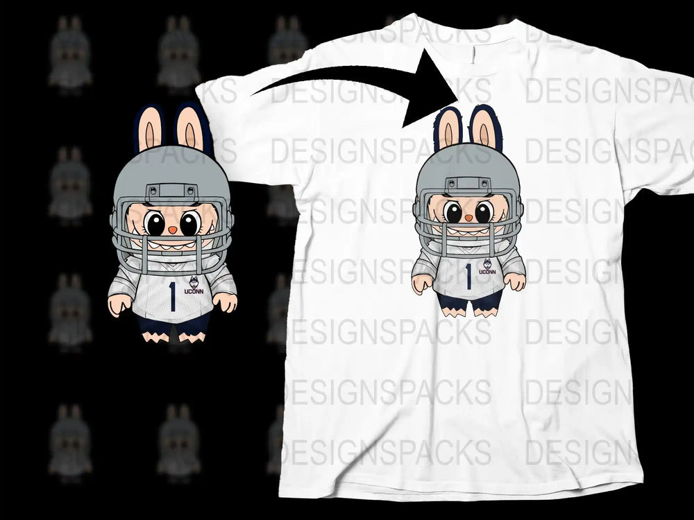 Cute Cartoon Rabbit Football Player T-Shirt, Kids Sports Tee, Graphic Design Shirt for Children