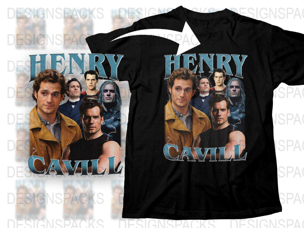 Black Graphic Tee with Multiple Portraits, Vintage Style Celebrity Inspired T-Shirt Design