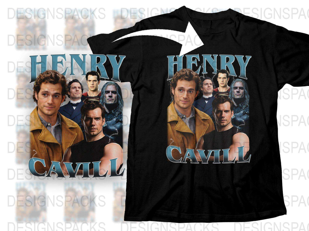 Black Graphic Tee with Multiple Portraits, Vintage Style Celebrity Inspired T-Shirt Design