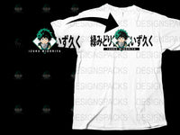 Izuku Midoriya T-Shirt My Hero Academia Anime Graphic Tee Unisex Cotton Shirt Casual Fan Merchandise White Top