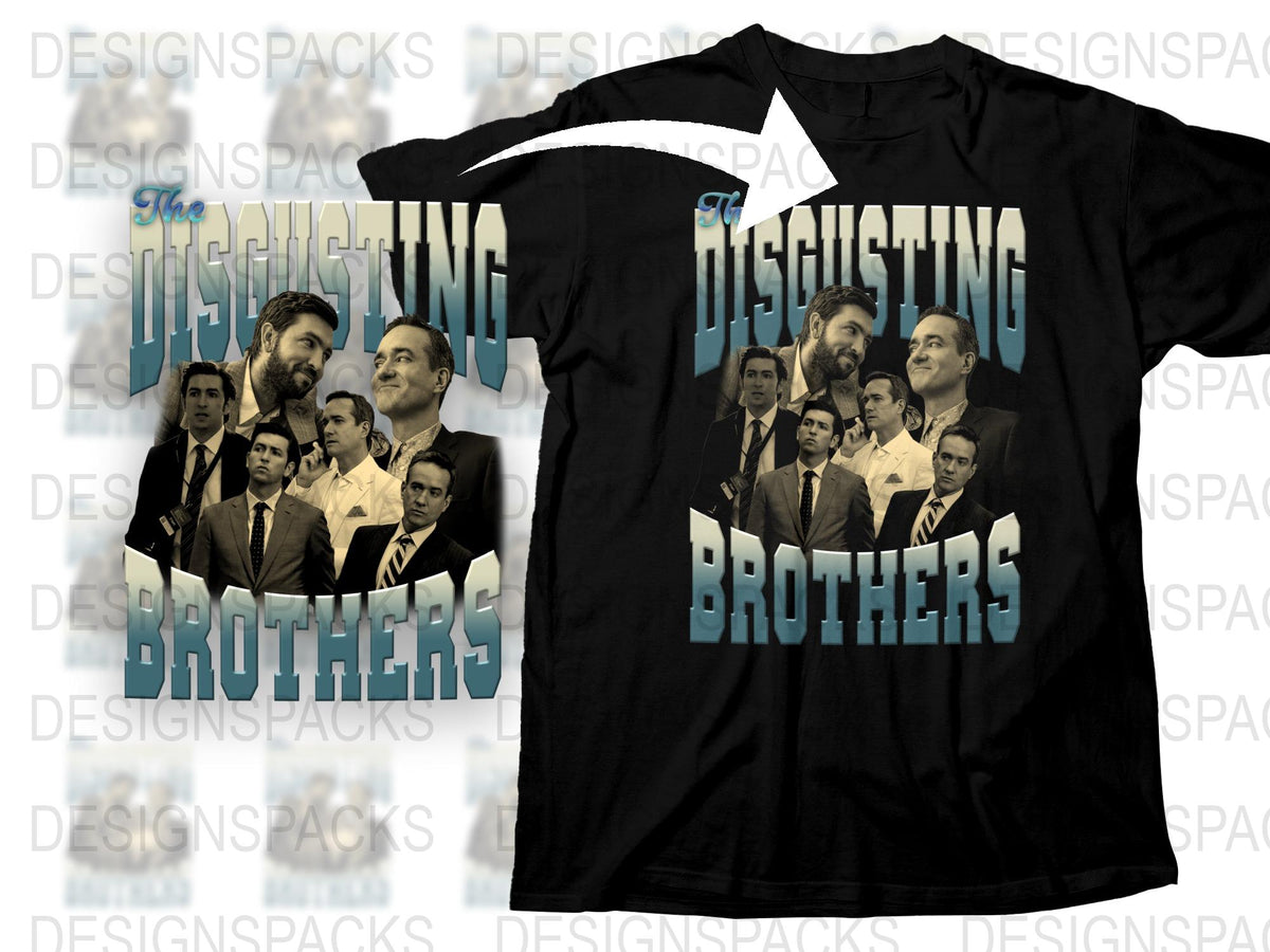 Disgusting Brothers Graphic T-Shirt, Funny TV Show Parody, Men's Cotton Tee, Vintage Style, Cool Casual Wear, Unique Gift Idea