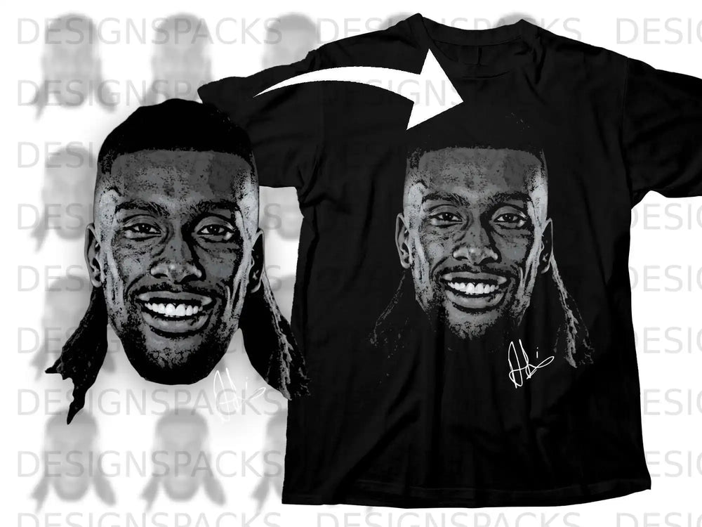Smiling Face Graphic Art T-shirt with Signature Design