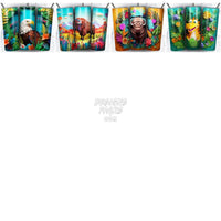 Load image into Gallery viewer, 99 Animals Paper Art Tumbler Wrap Bundle Jpg
