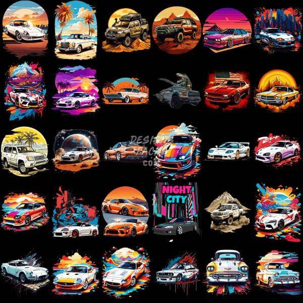 99 Artificial Intelligence Generated Cars Designs Bundle Png