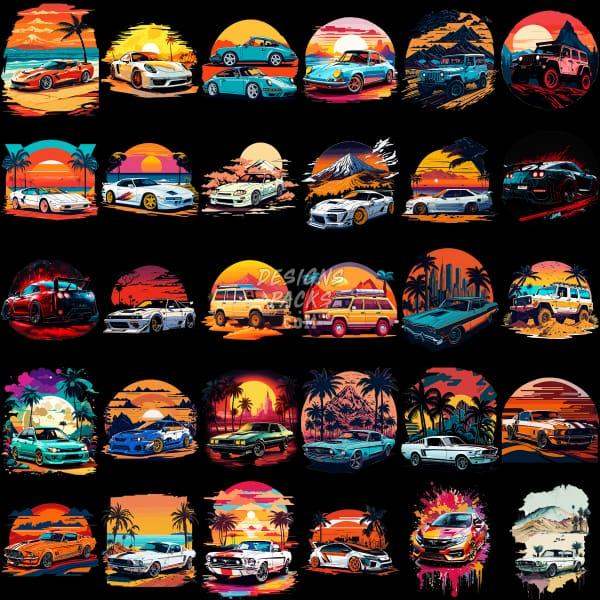 99 Artificial Intelligence Generated Cars Designs Bundle Png