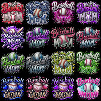 Load image into Gallery viewer, 99 Baseball Mom Colorful Designs Bundle PNG
