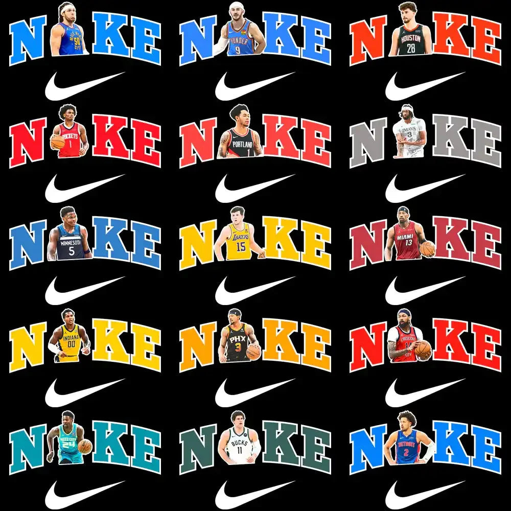 99 Basketball Players Swoosh Designs Bundle PNG