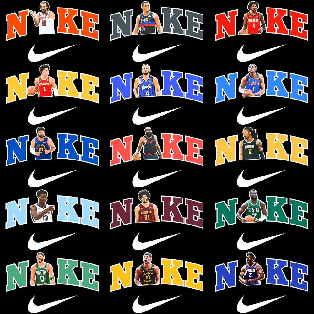 99 Basketball Players Swoosh Designs Bundle PNG